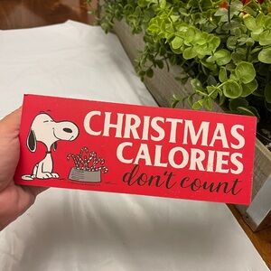 Snoopy x peanuts christmas calories don’t count decor